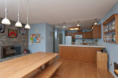 Dining area and kitchen