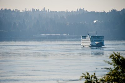 Ferry boat going to Tacoma from the deck