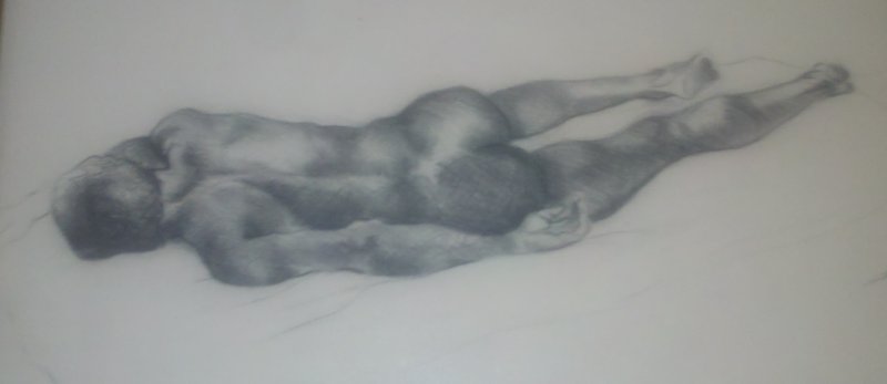 life drawing 1983. Charcoal  pencil on stock paper. 4 hr setting. .jpg