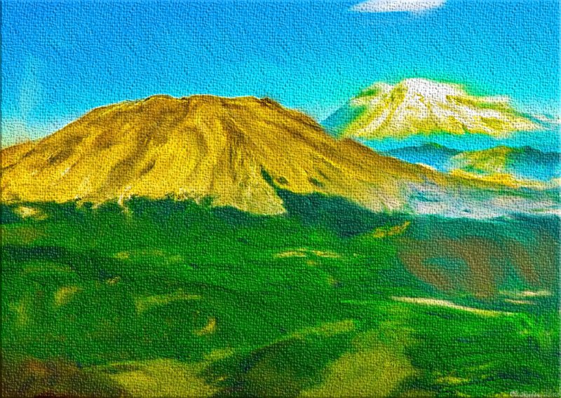 Mount St. Helens and Ranier