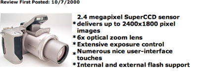 Info on my first digital camera