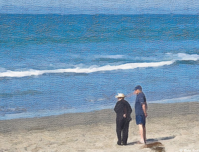 Couple Sharing the Beach