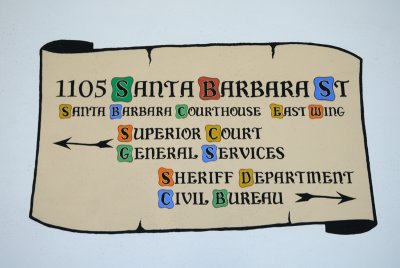 Santa Barbara Court House Sign