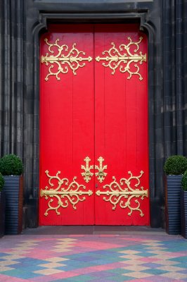 Red and Gold Door