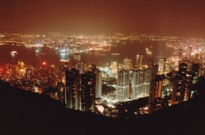 HK by night - nov 1983 (hard paper picture scanned in May 2012)