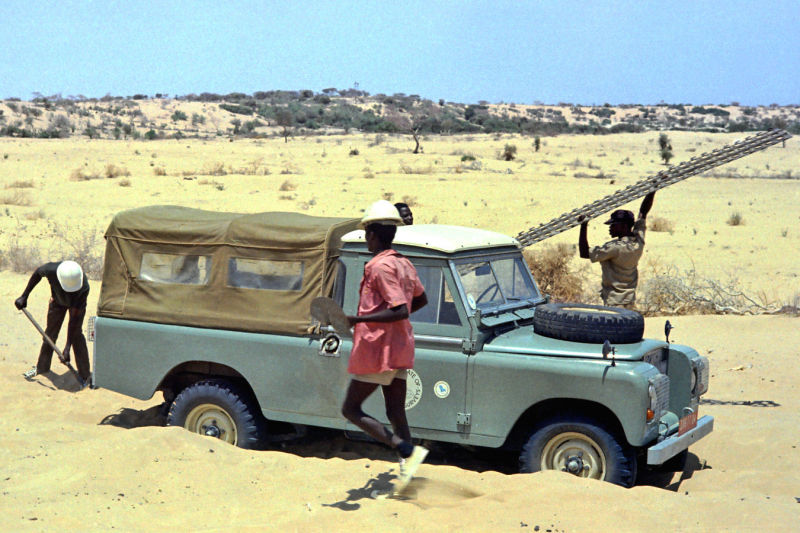 1974 - Near Lake Chad - using pierced steel planks