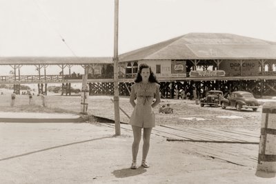 Mother at the pier