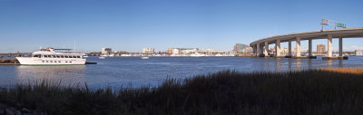 City views across the Ashley River and Harbor