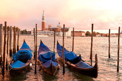 Gondolas at Dusk