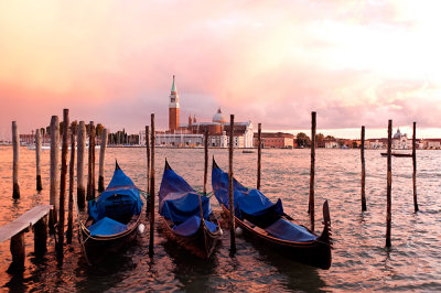 Gondolas at Dusk