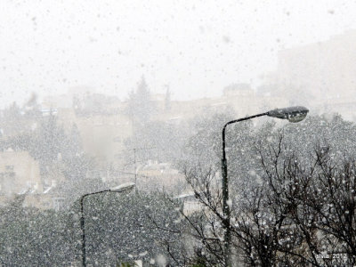 nieve en Jerusalem