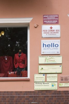 Red Cross and Red shop window