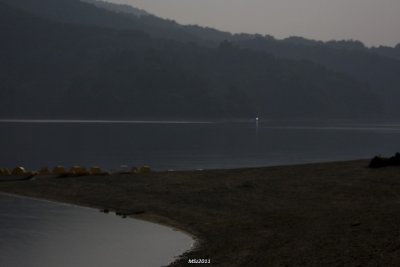 Solina Lake at night