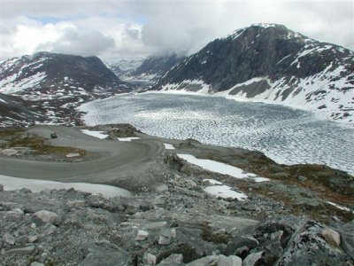 Lac gel proche du Fjord Geirenger