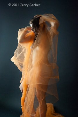 Tiffany Wrapped in Orange Veil