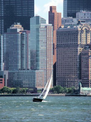 Sailing in NY Harbor on a Saturday Afternoon