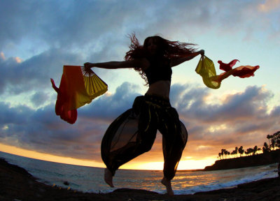 Silhouettes at the Beach