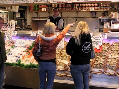 Girls flirting Public Market