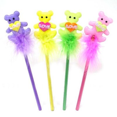 BBT-F002 Pencil with the Fluffy Bear Topper