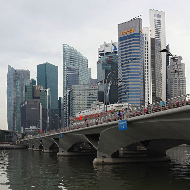 The skyline of Singapore