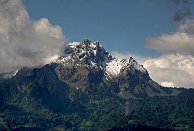 Mt Pilatus, 2132m, with clouds