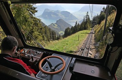 A train goes up to Mount Pilatus