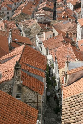 Like a bird eye over the lanes of Dubrovnik