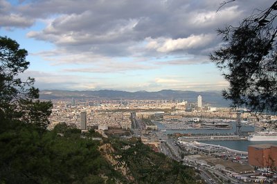 View from montjic to Barcelona