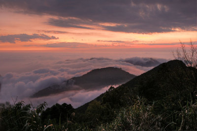 Sunset in the mountains of Taiwan