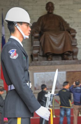 Soldier at the side of Ex-President Chian