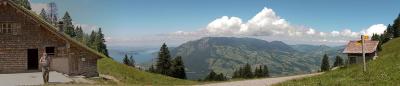 View to the mountain Rigi
