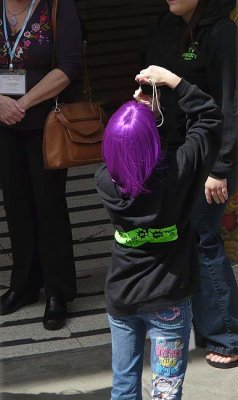 Purple Hair Aimed Up