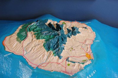 Relief Map of Kauai