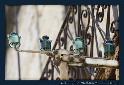 Corse, Old Glass Insulators in Porto Vecchio