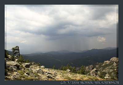 Corse, Thunderstorm over Bavella Mountains