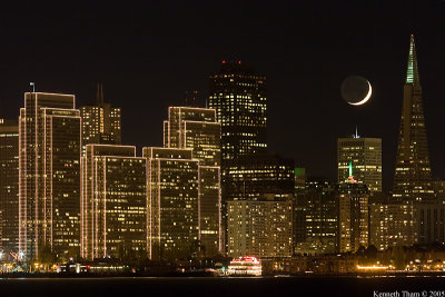Crescent Moon over San Francisco