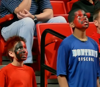 Face-painted Fans
