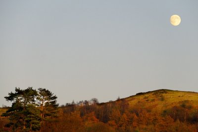 moon over Malvern Hills