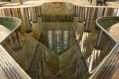 west end reflected in the font
