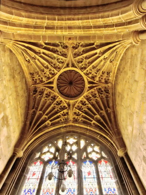 C16th fan vaulting in tower of St Andrew's church