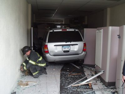 Car Into Building / Madison Avenue / Bridgeport CT / April 2011