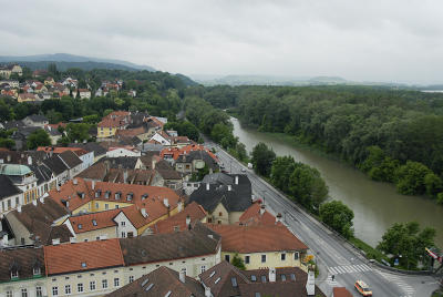View of Melk and Danube channel from Abbey 171.jpg