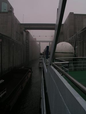 exiting the locks (see pano gallery)