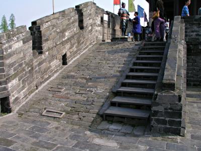 ramp on the left for horses, the steps on the right for humans