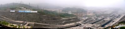 Pano view of the Three Gorges Dam's Locks (Pana FZ10)