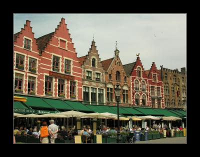 Brugge market facades