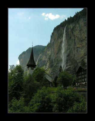 Lauterbrunnen church falls