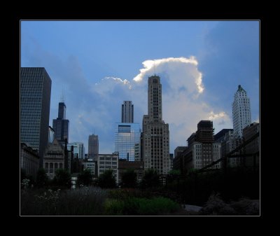 Chicago Skyline and clouds