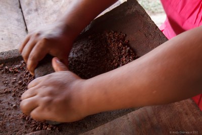 Traditional Cocoa Production: Grinding the heart of the bean