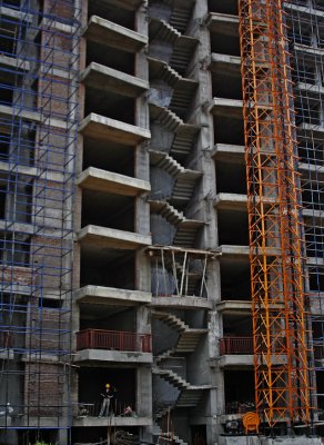 A building site in New Delhi